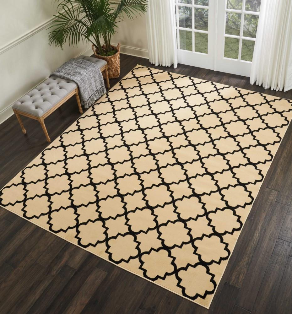 Nourison - Grafix GRF08 Black and White 710in x 910in Large Rug - GRF08-99446395009_CLOSEOUT veiw 2