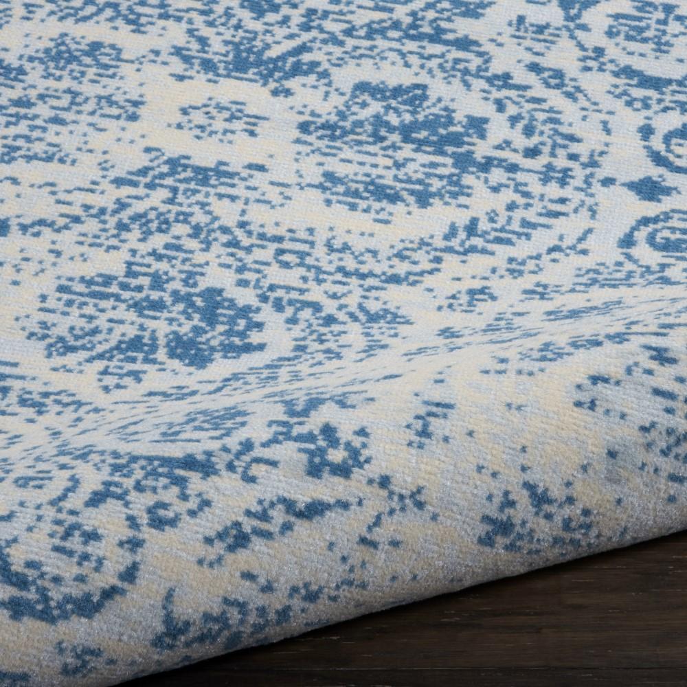 Nourison - Jubilant JUB05 Teal Blue 53in x Round Vintage Area Rug - JUB05-99446478092_CLOSEOUT veiw 2