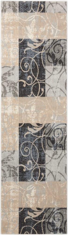 Nourison - Maxell MAE03 Black and Beige 22in x 76in Hallway Rug - MAE03-99446335067 veiw 1