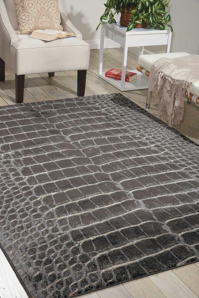 Nourison - Maxell MAE09 Charcoal Grey 53in x 73in Area Rug - MAE09-99446343604 veiw 2