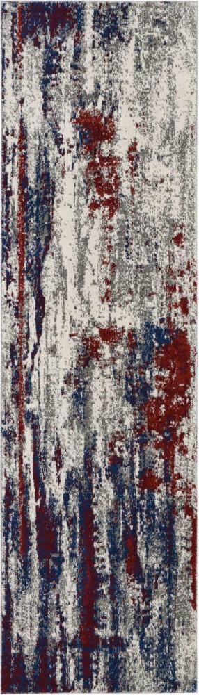 Nourison - Maxell MAE15 Red and Blue 22in x 76in Hallway Rug - MAE15-99446082329 veiw 1