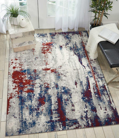 Nourison - Maxell MAE15 Red and Blue 710in x 106in Oversized Rug - MAE15-99446061560 veiw 2