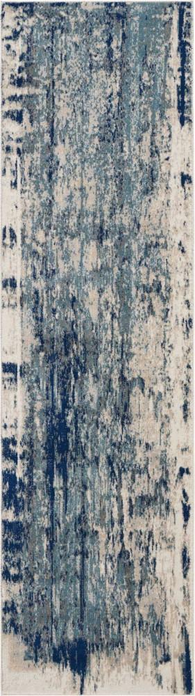 Nourison - Maxell MAE16 Blue and Ivory 22in x 76in Hallway Rug - MAE16-99446082336 veiw 1