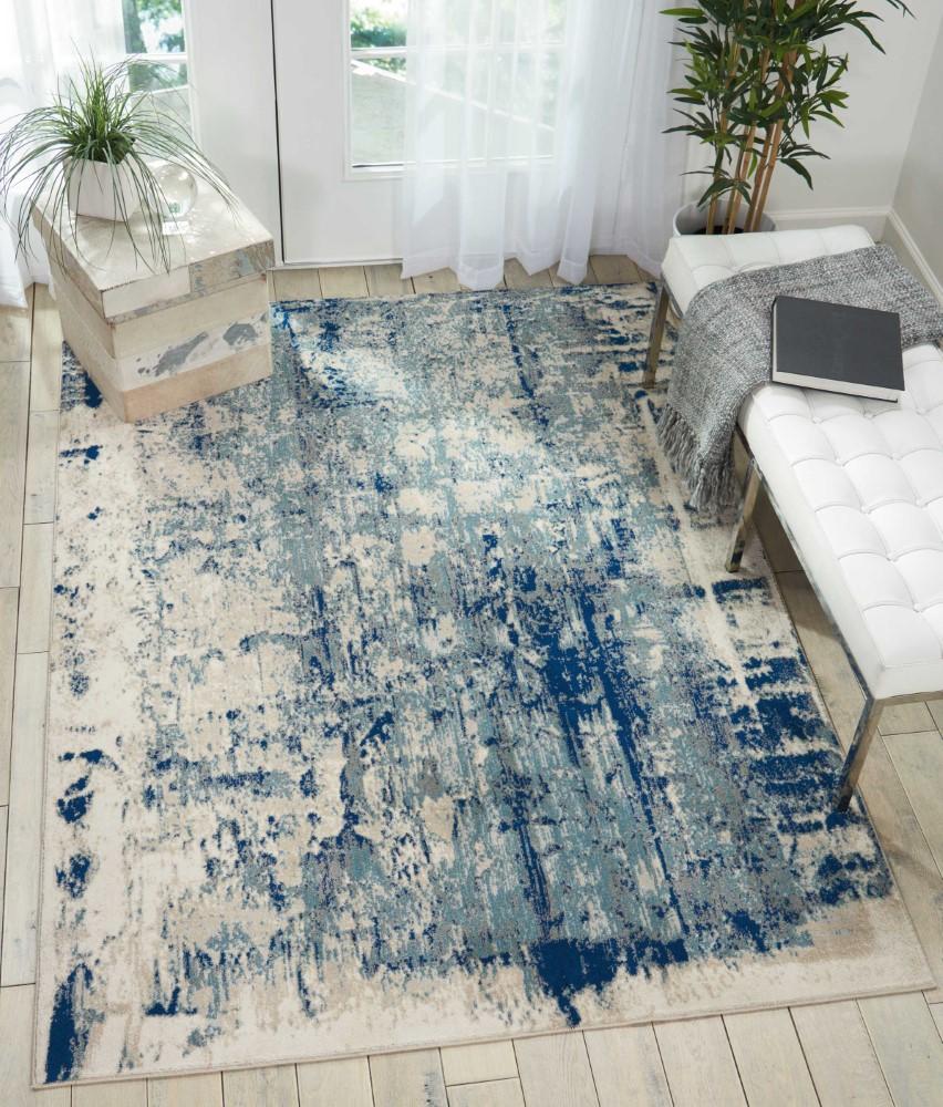 Nourison - Maxell MAE16 Blue and Ivory 310in x 510in Area Rug - MAE16-99446017444 veiw 2