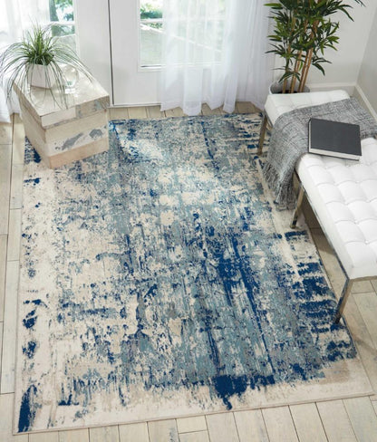 Nourison - Maxell MAE16 Blue and Ivory 310in x 510in Area Rug - MAE16-99446017444 veiw 2