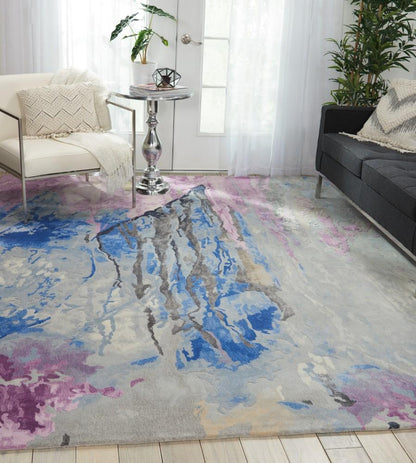 Nourison - Prismatic 79in x 99in Bone Multicolor Area Rug - PRS11-99446411501 veiw 2