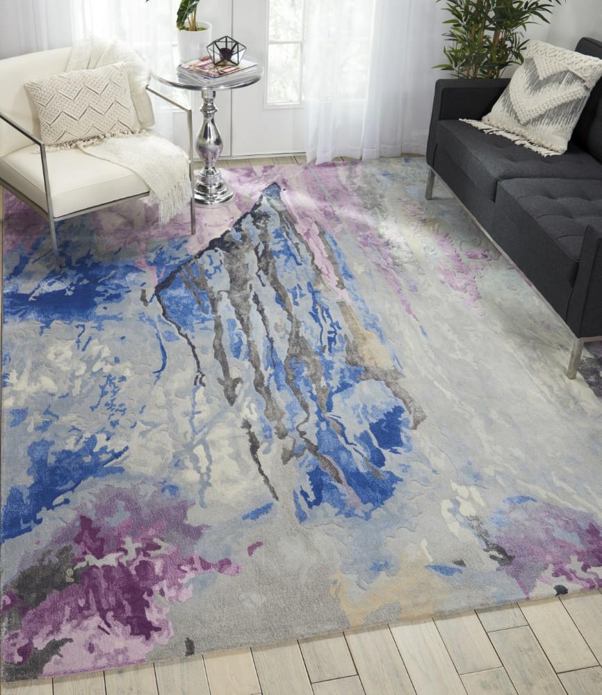 Nourison - Prismatic 79in x 99in Bone Multicolor Area Rug - PRS11-99446411501 veiw 3