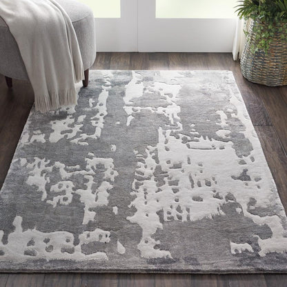 Nourison - Prismatic 39in x 59in Silver Grey Abstract Area Rug - PRS12-99446138729 veiw 2
