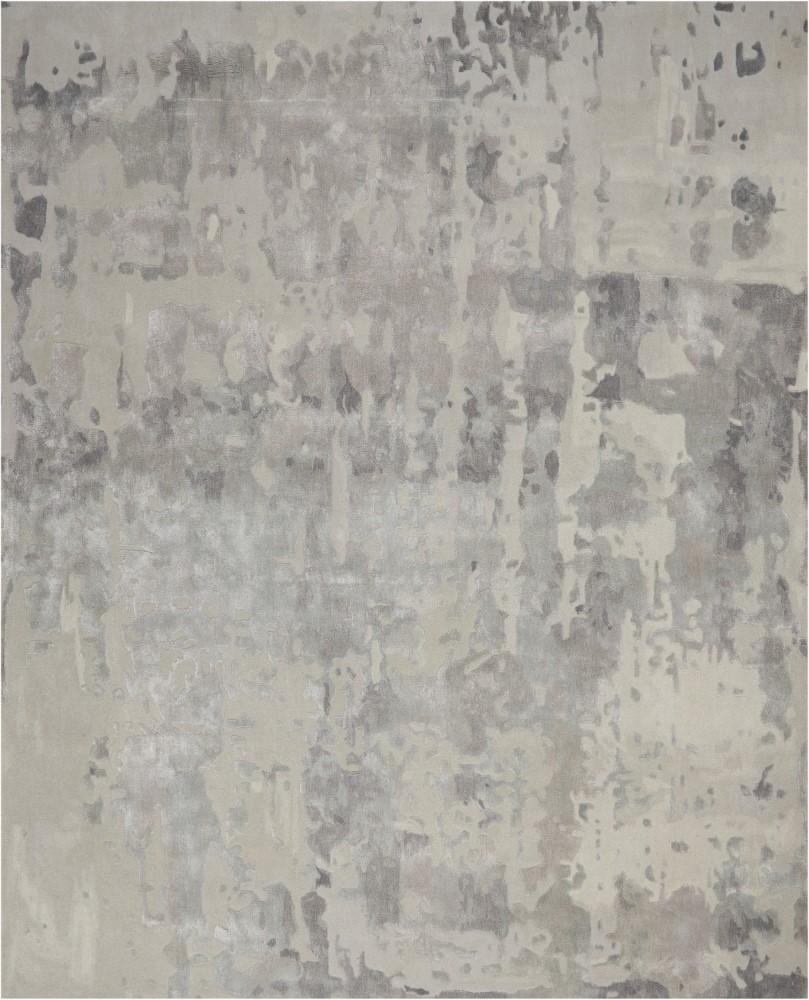 Nourison - Prismatic 79in x 99in Silver Grey Abstract Area Rug - PRS12-99446138781 veiw 1