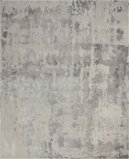 Nourison - Prismatic 79in x 99in Silver Grey Abstract Area Rug - PRS12-99446138781 veiw 1