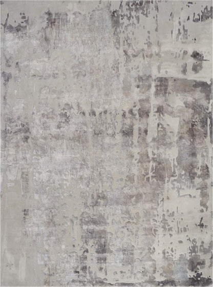 Nourison - Prismatic 86in x 116in Silver Grey Abstract Area Rug - PRS12-99446141620 veiw 1