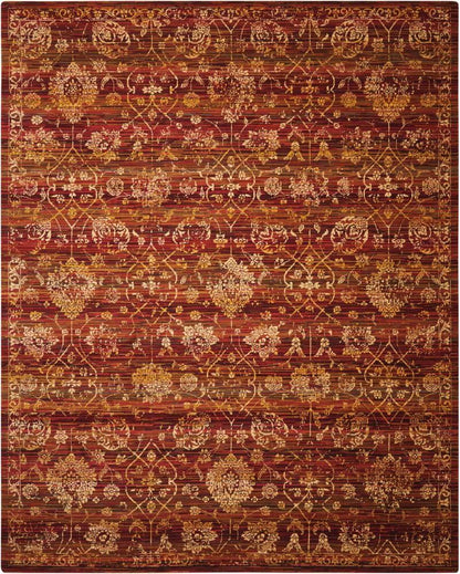 Nourison - Rhapsody RH007 Red and Yellow 99in x 13 Rug - RH007-99446188106_CLOSEOUT veiw 1
