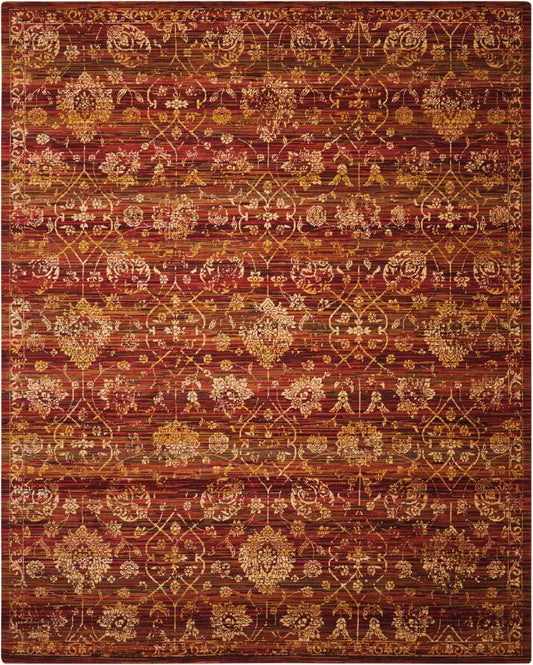 Nourison - Rhapsody RH007 Red and Yellow 99in x 13 Rug - RH007-99446188106_CLOSEOUT veiw 1