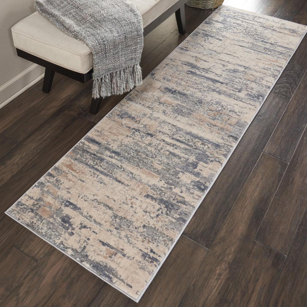 Nourison - Rustic Textures RUS04 Beige and Bone 22in x 76in Hallway Rug - RUS04-99446462039 veiw 2