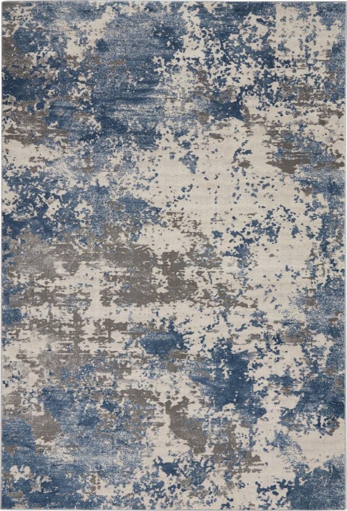 Nourison - Rustic Textures RUS08 Blue and Bone 311in x 511in Abstract Area Rug - RUS08-99446496355 veiw 1