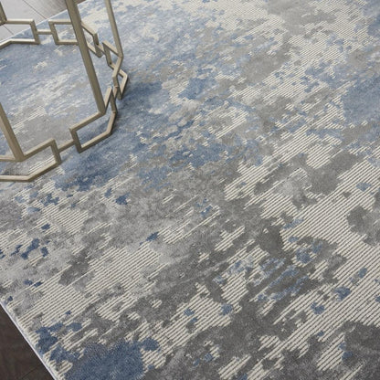 Nourison - Rustic Textures RUS08 Blue and Bone 93in x 129in Oversized Rug - RUS08-99446496379 veiw 3