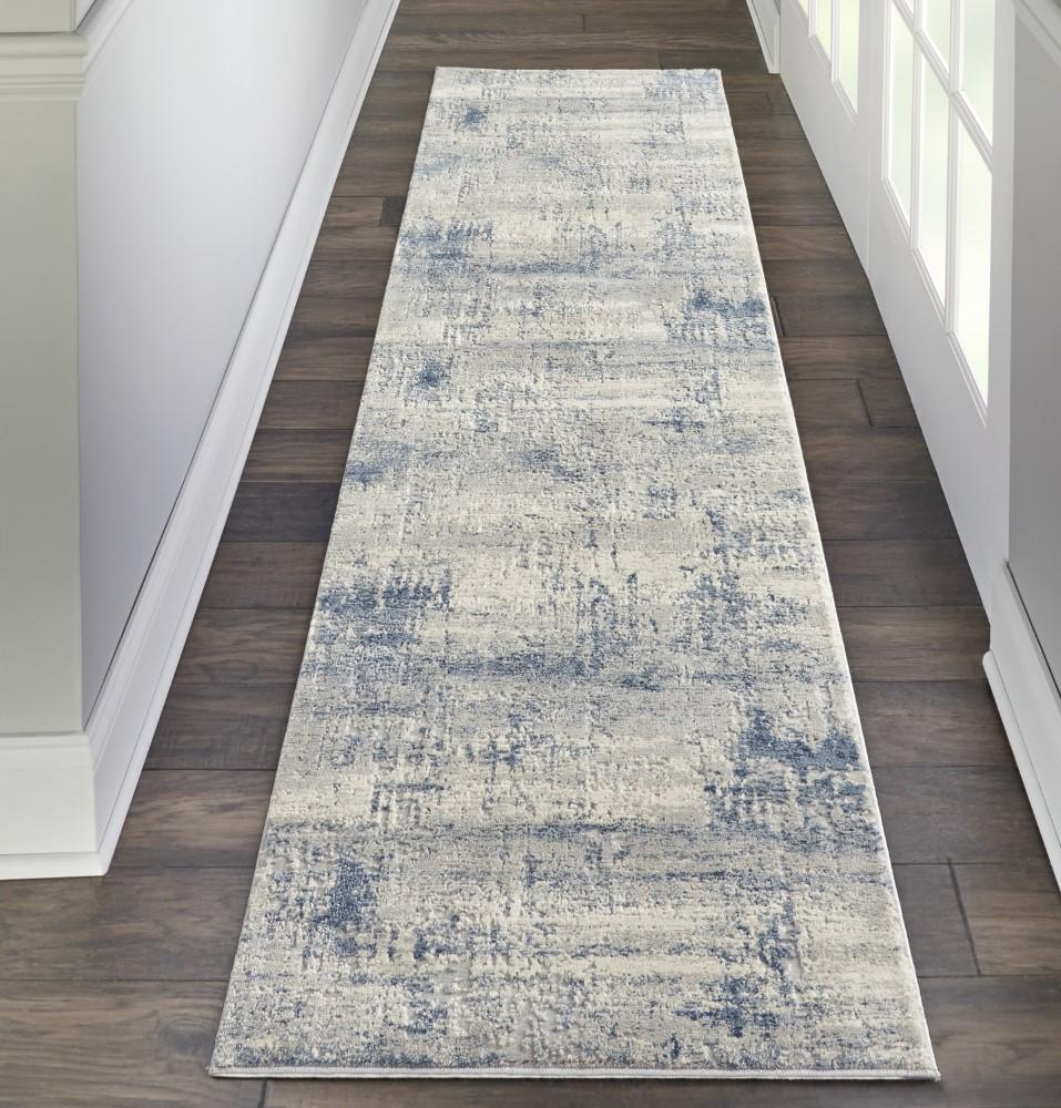 Nourison - Rustic Textures RUS10 Blue and Grey 22in x 76in Hallway Rug - RUS10-99446496461 veiw 2