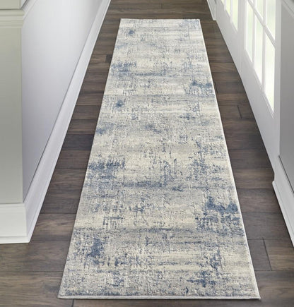 Nourison - Rustic Textures RUS10 Blue and Grey 22in x 76in Hallway Rug - RUS10-99446496461 veiw 2
