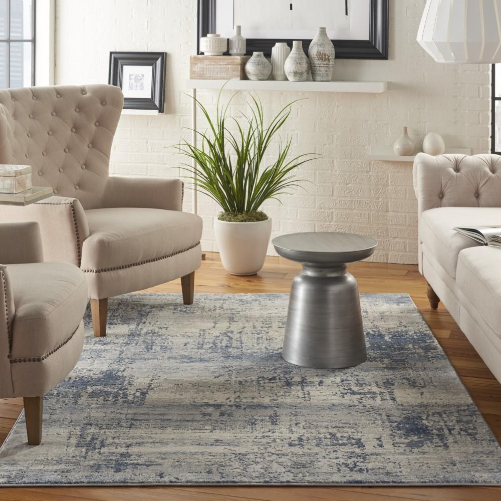 Nourison - Rustic Textures RUS10 Blue and Grey 311in x 511in Abstract Area Rug - RUS10-99446496478 veiw 2