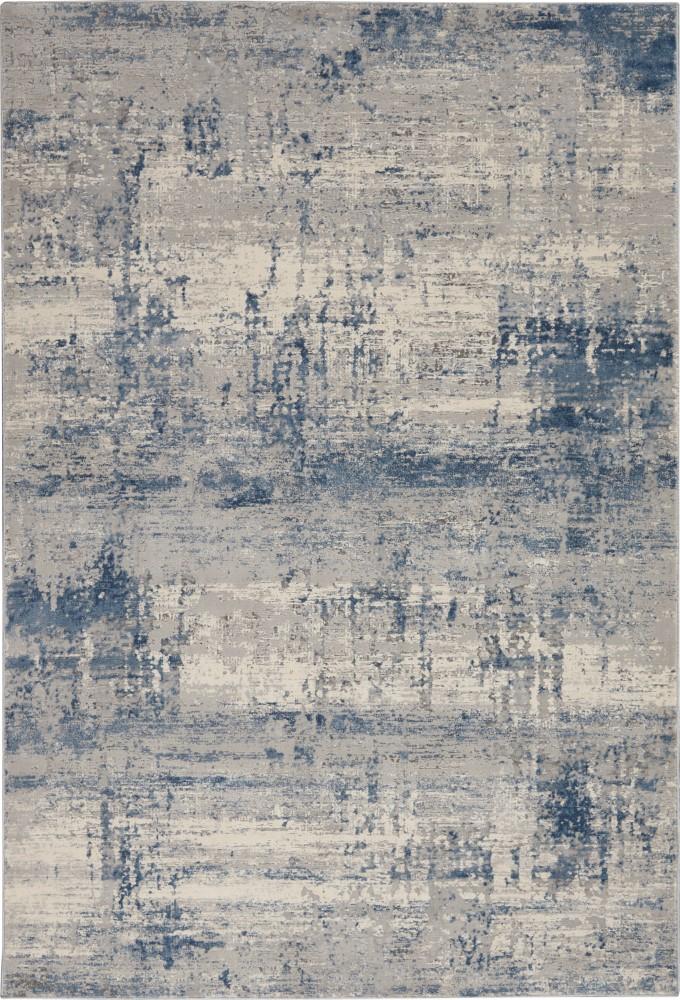 Nourison - Rustic Textures RUS10 Blue and Grey 53in x 73in Abstract Area Rug - RUS10-99446496096 veiw 1