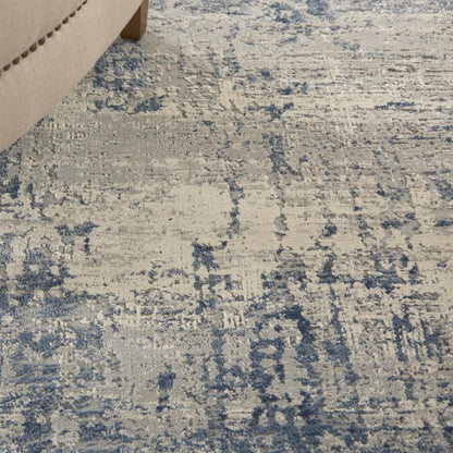 Nourison - Rustic Textures RUS10 Blue and Grey 53in x 73in Abstract Area Rug - RUS10-99446496096 veiw 3
