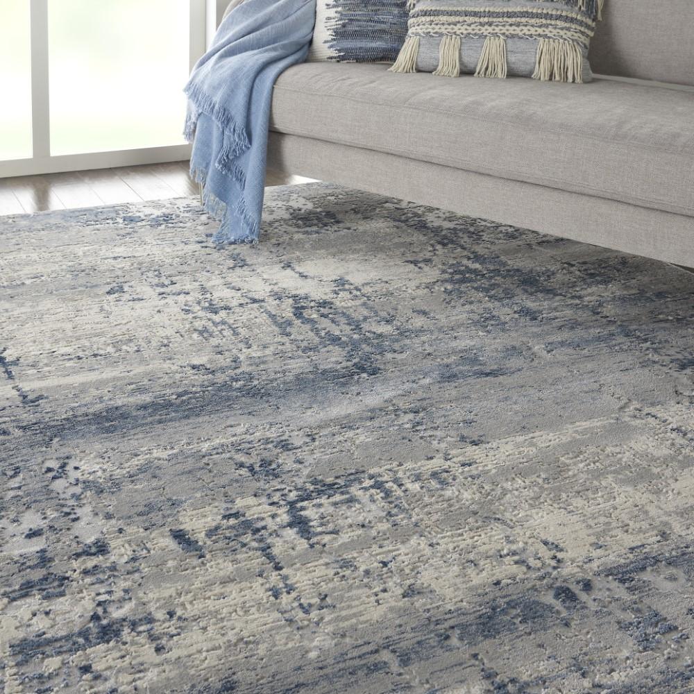 Nourison - Rustic Textures RUS10 Blue and Grey 93in x 129in Oversized Rug - RUS10-99446496515 veiw 3