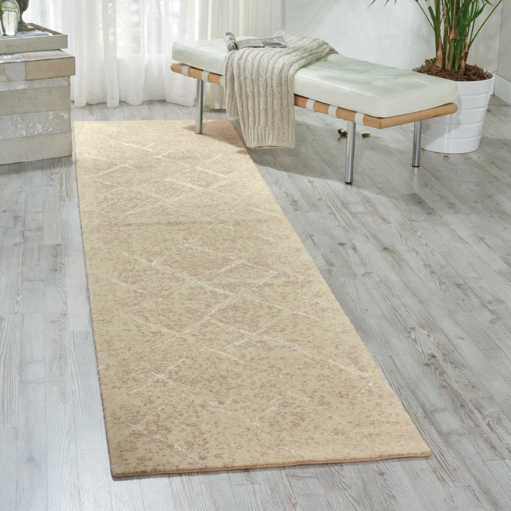 Nourison - Silk Elements SKE20 Beige 25in x 10 Hallway Rug - SKE20-99446295316_CLOSEOUT veiw 2