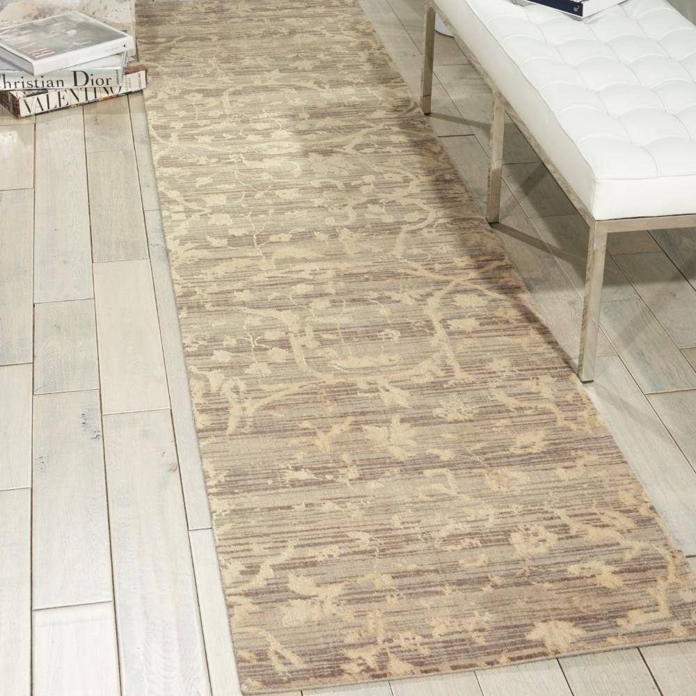 Nourison - Silk Elements SKE22 Beige 25in x 10 Hallway Rug - SKE22-99446188922_CLOSEOUT veiw 2