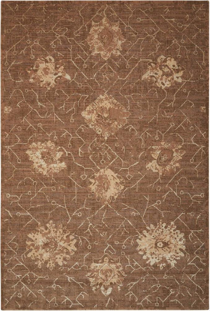 Nourison - Silken Allure SLK08 Brown 79in x 99in Rug - SLK08-99446152893_CLOSEOUT veiw 1