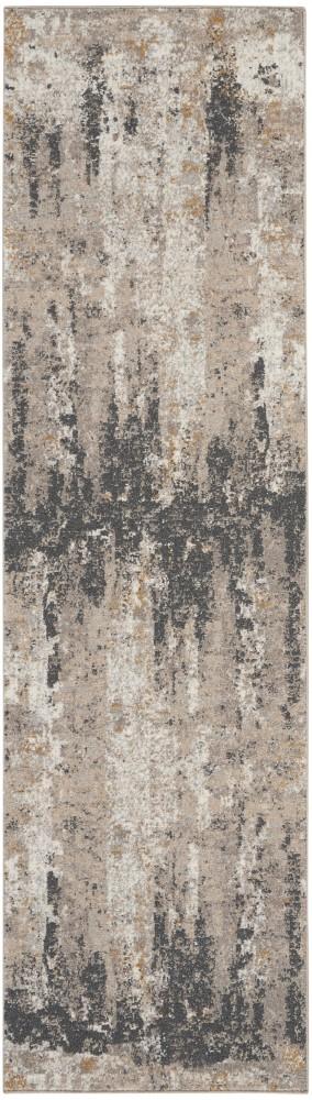 Nourison - Tangra 22in x 76in Cream Grey Area Rug - TNR05-99446783097 veiw 1