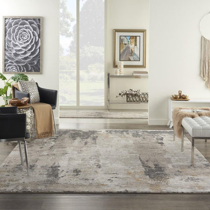 Nourison - Tangra 9x12 Cream Grey Area Rug - TNR05-99446783134 veiw 2