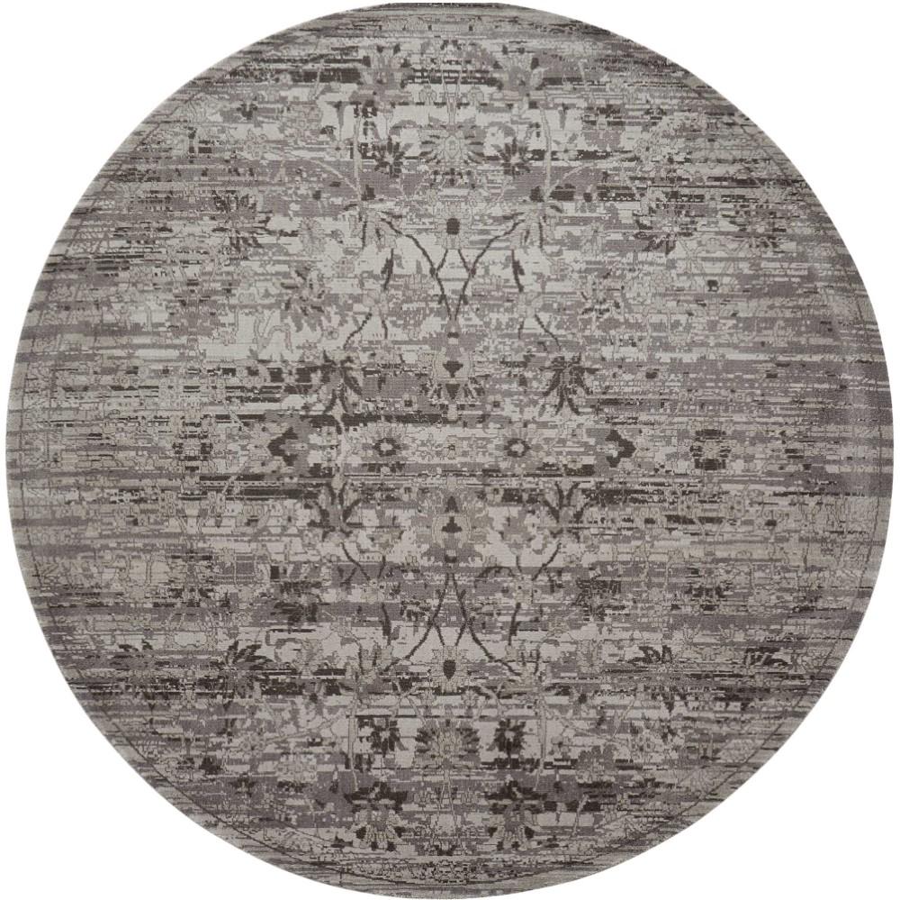 Nourison - Twilight TWI01 Grey 8 x Round Large Rug - TWI01-99446357946 veiw 1