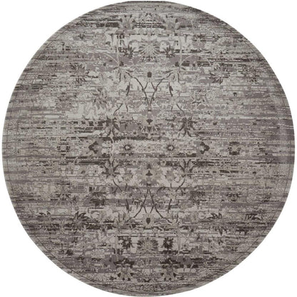 Nourison - Twilight TWI01 Grey 8 x Round Large Rug - TWI01-99446357946 veiw 1