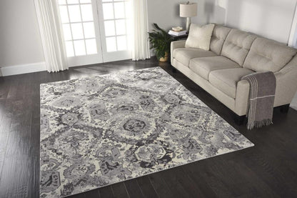 Nourison - Twilight TWI03 Ivory/Bone 56in x 8 Area Rug - TWI03-99446292230 veiw 3