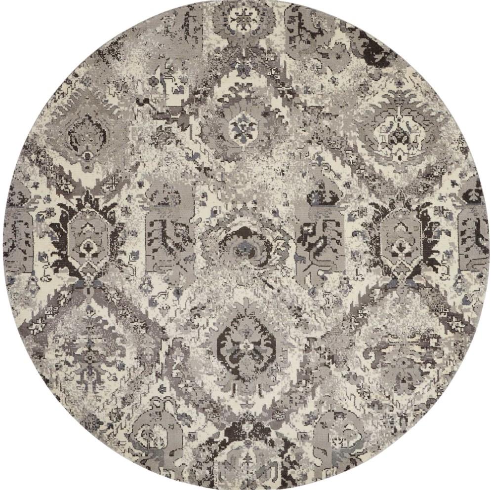 Nourison - Twilight TWI03 Ivory/Bone 8 x Round Large Rug - TWI03-99446357984 veiw 1