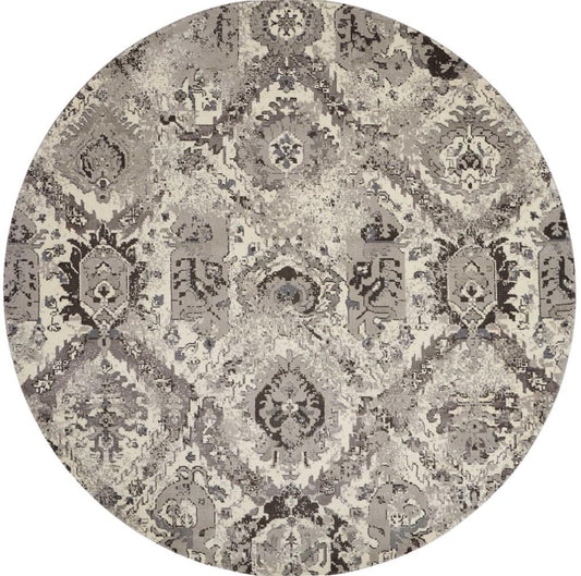 Nourison - Twilight TWI03 Ivory/Bone 8 x Round Large Rug - TWI03-99446357984 veiw 1