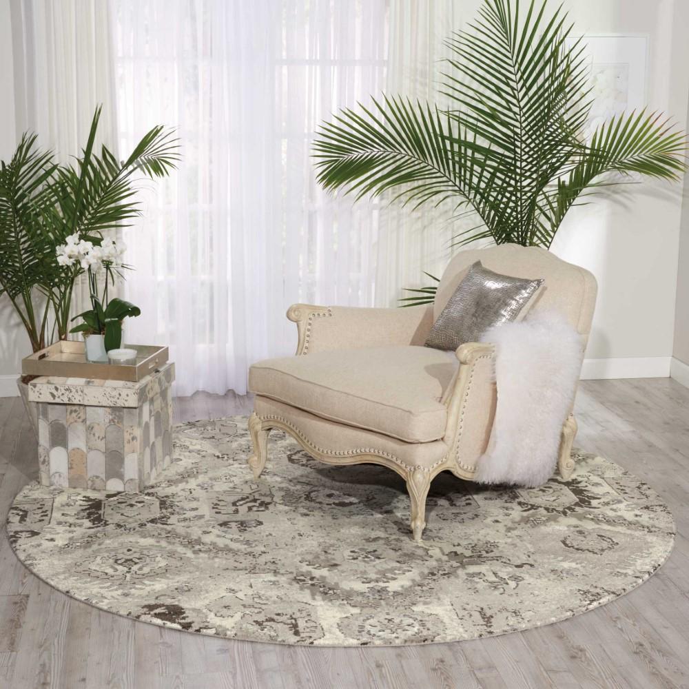 Nourison - Twilight TWI03 Ivory/Bone 8 x Round Large Rug - TWI03-99446357984 veiw 3