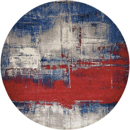 Nourison - Twilight TWI19 Red and Blue 8 x Round Large Rug - TWI19-99446358219_CLOSEOUT veiw 1