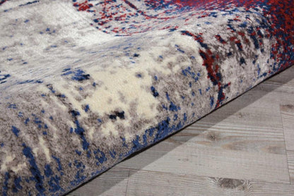 Nourison - Twilight TWI19 Red and Blue 8 x Round Large Rug - TWI19-99446358219_CLOSEOUT veiw 2