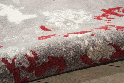 Nourison - Twilight TWI21 Bone and Red 56in x 8 Area Rug - TWI21-99446357076 veiw 2
