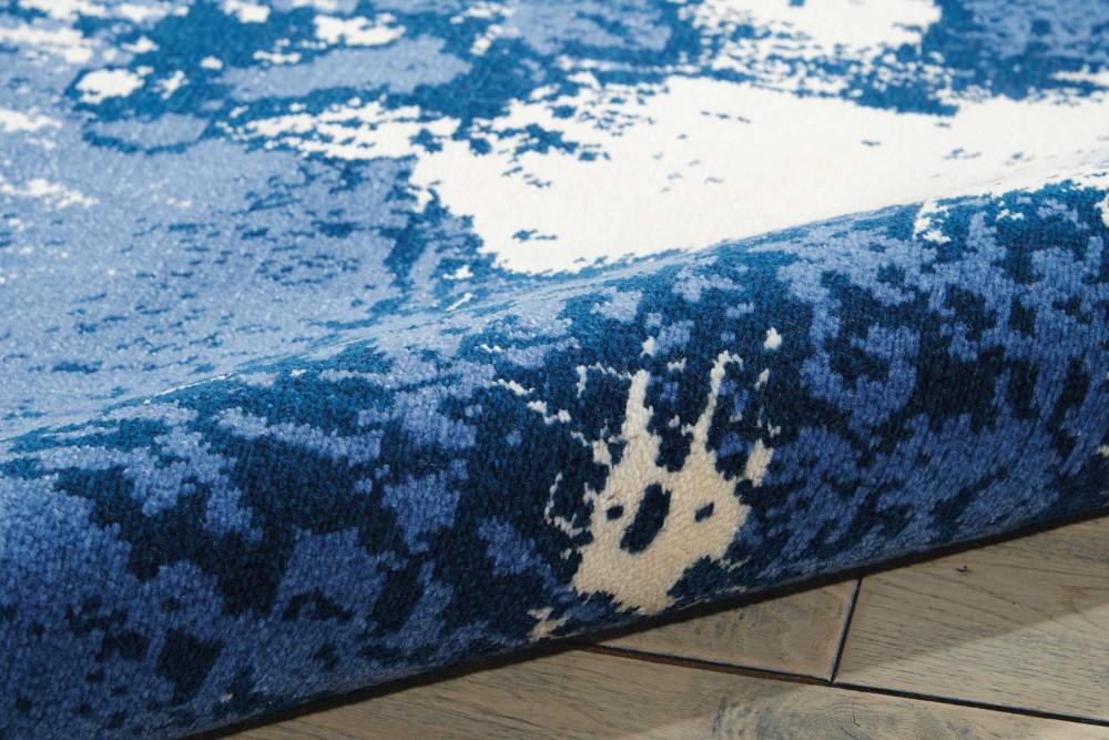 Nourison - Twilight TWI24 Blue and White 79in x 99in Large Rug - TWI24-99446357298 veiw 2