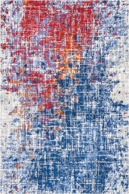 Nourison - Twilight TWI25 Red and Blue 56in x 8 Area Rug - TWI25-99446054159_CLOSEOUT veiw 1