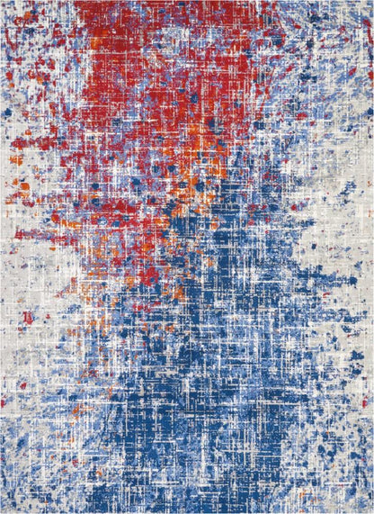 Nourison - Twilight TWI25 Red and Blue 86in x 116in Oversized Rug - TWI25-99446058232_CLOSEOUT veiw 1