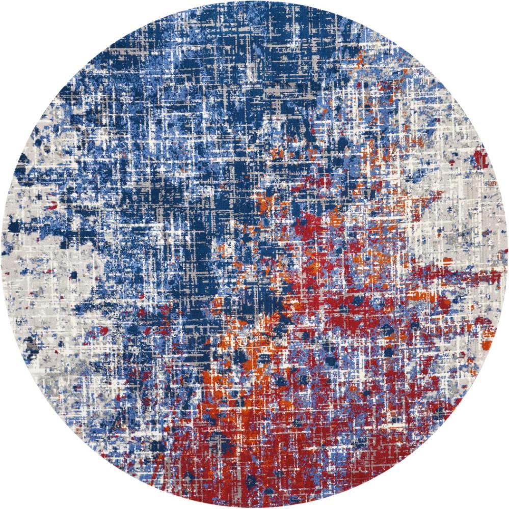 Nourison - Twilight TWI25 Red and Blue 8 x Round Large Rug - TWI25-99446058225 - CLOSEOUT veiw 1