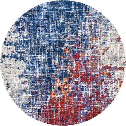 Nourison - Twilight TWI25 Red and Blue 8 x Round Large Rug - TWI25-99446058225 - CLOSEOUT veiw 1