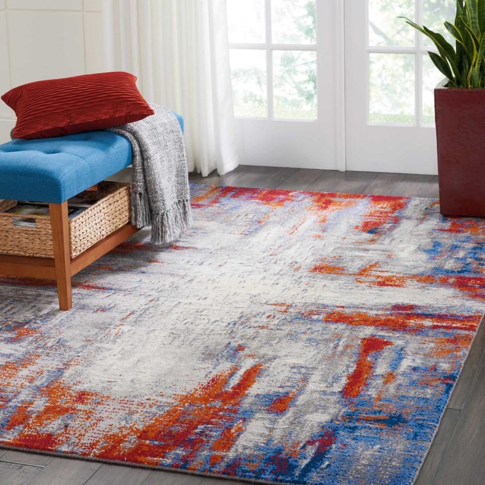 Nourison - Twilight TWI26 Multicolor 56in x 8 Area Rug - TWI26-99446054067 veiw 2