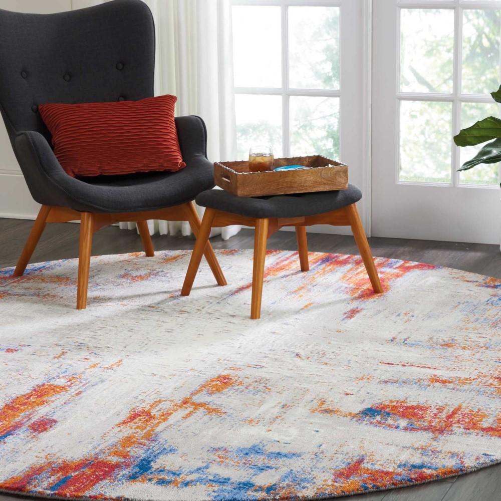 Nourison - Twilight TWI26 Multicolor 8 x Round Large Rug - TWI26-99446058157 veiw 3