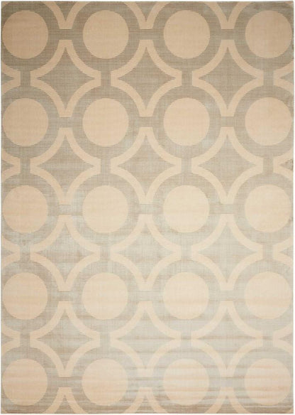 Nourison - Luminance LUM01 Cream and Bone 76in x 106in Rug - LUM01-99446194039_CLOSEOUT veiw 1