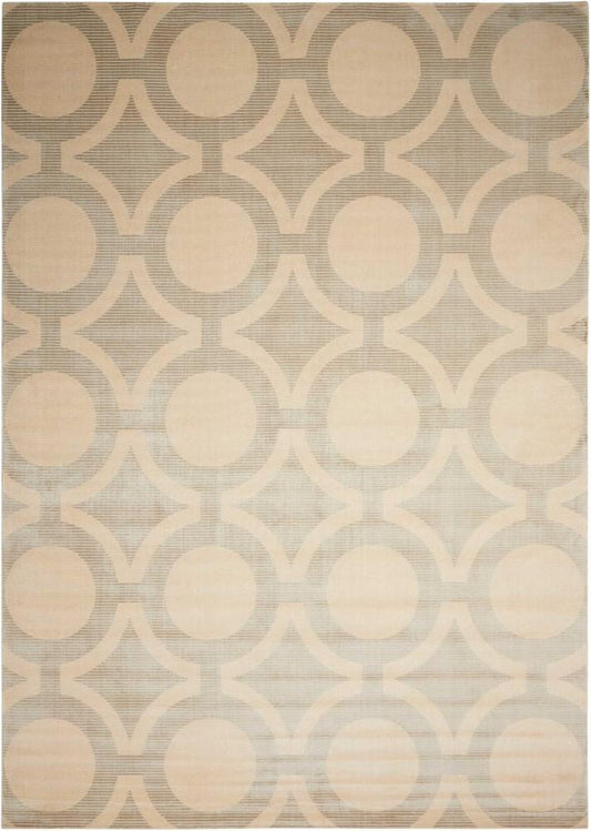 Nourison - Luminance LUM01 Cream and Bone 76in x 106in Rug - LUM01-99446194039_CLOSEOUT veiw 1