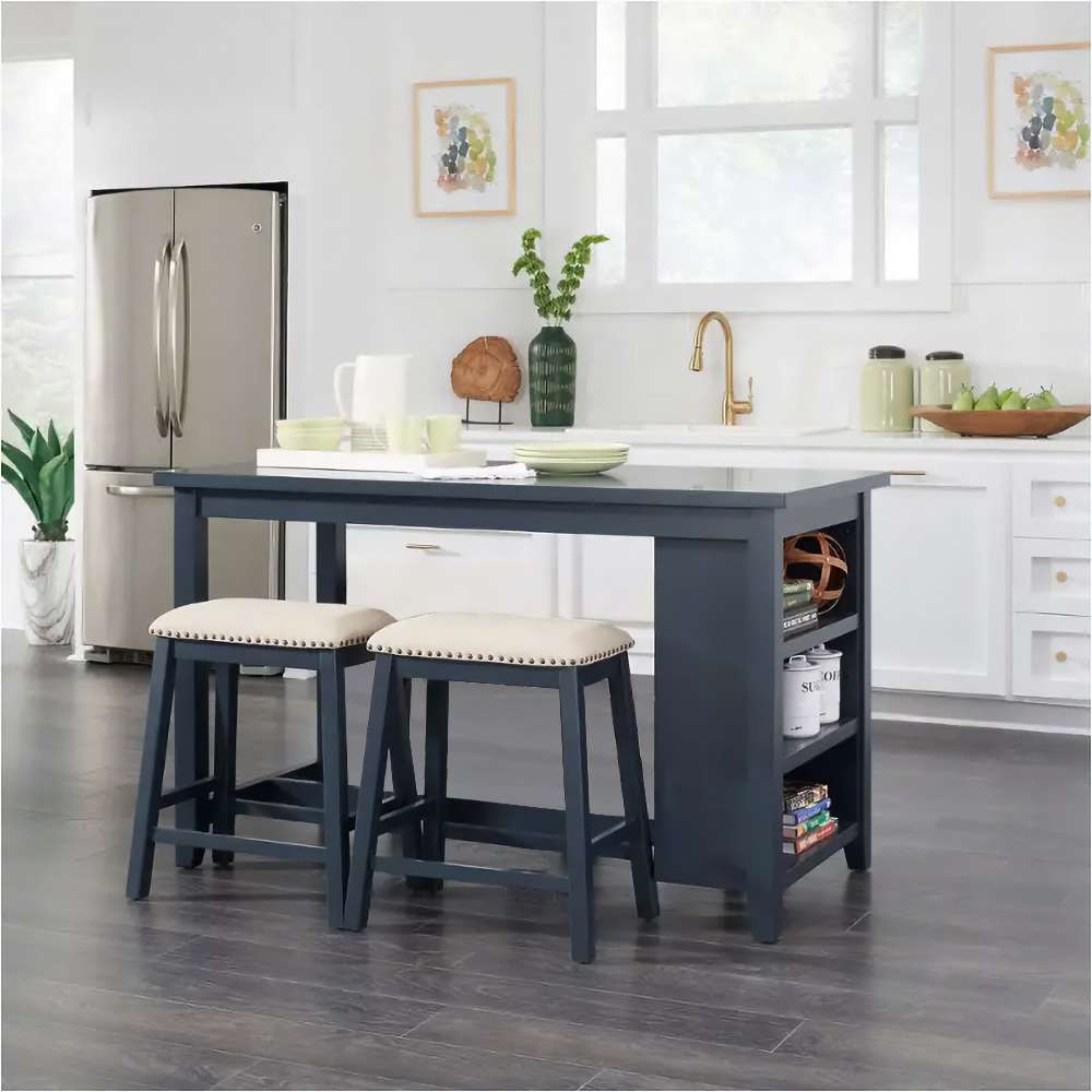 Liberty Furniture - Brook Creek 3 Piece Counter Set Navy - 942NY-CD-3CTS veiw 1